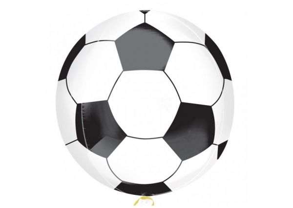 Folienballon - Orbz/Kugel - Fußball - 38cm